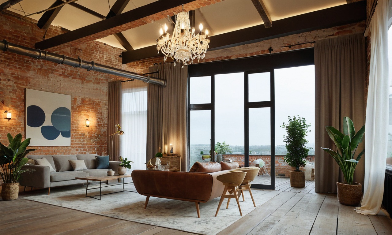 Добавление декоративного света для придания уюта Лофт дизайну