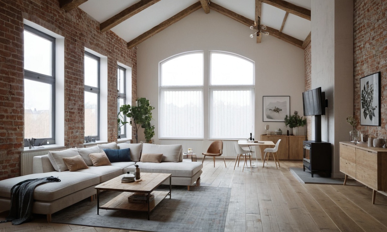 Скандинавский стиль в лофте