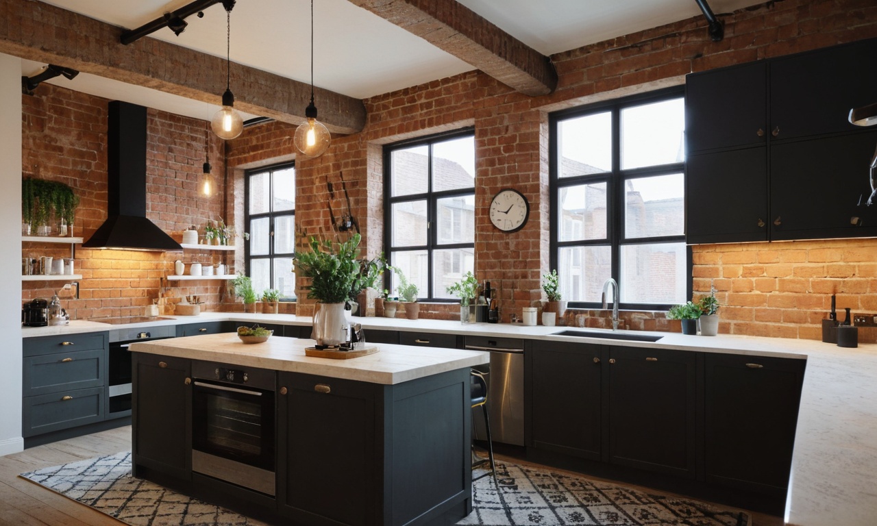 Промышленные аксессуары выделяются в интерьере