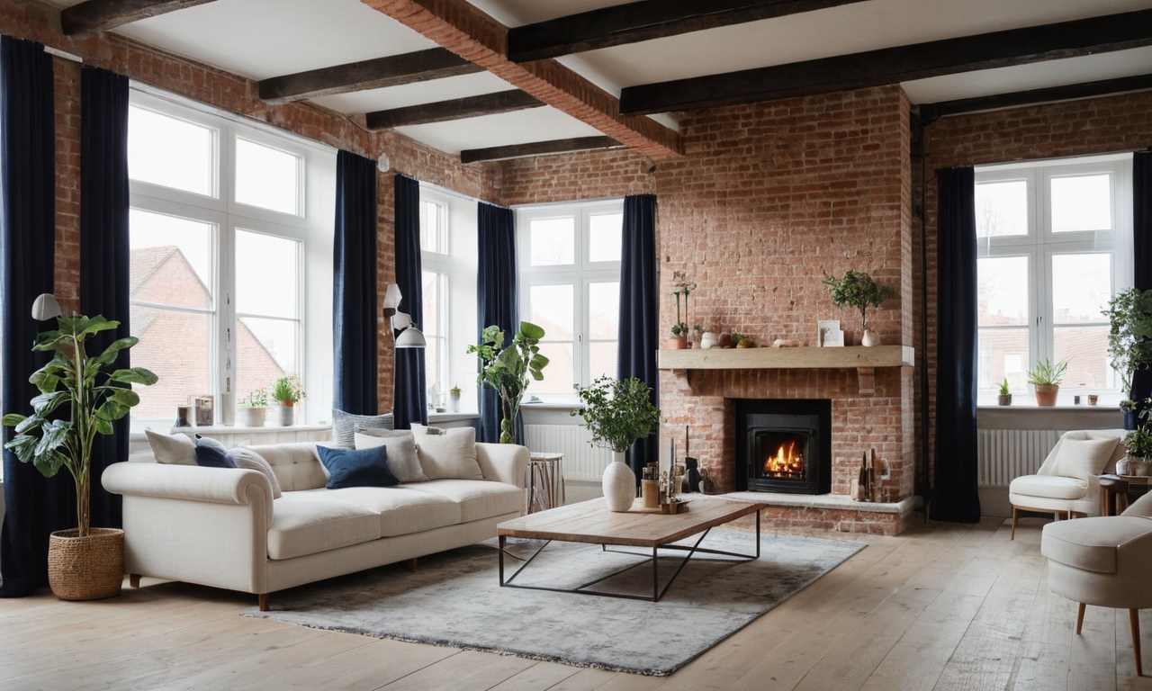 Как сделать камин центром Лофт-интерьера