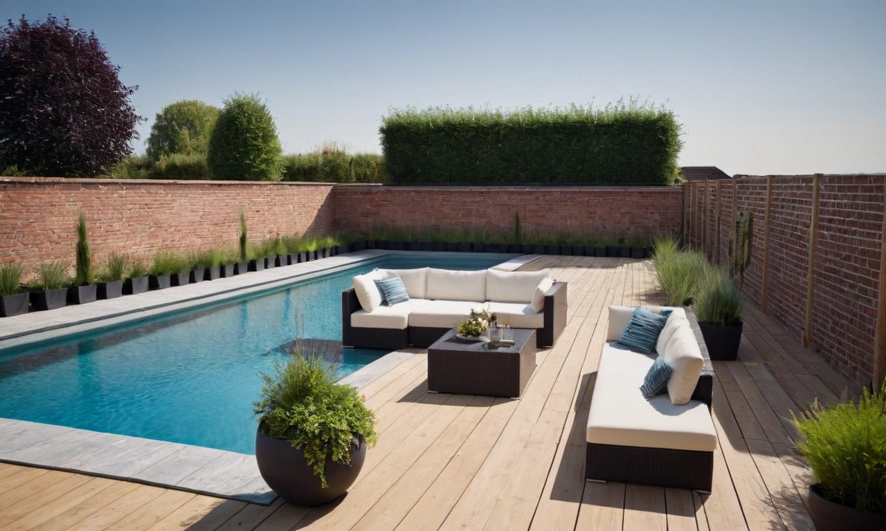 Индустриальный характер лофт-дизайна для бассейна: использование металла и кирпича