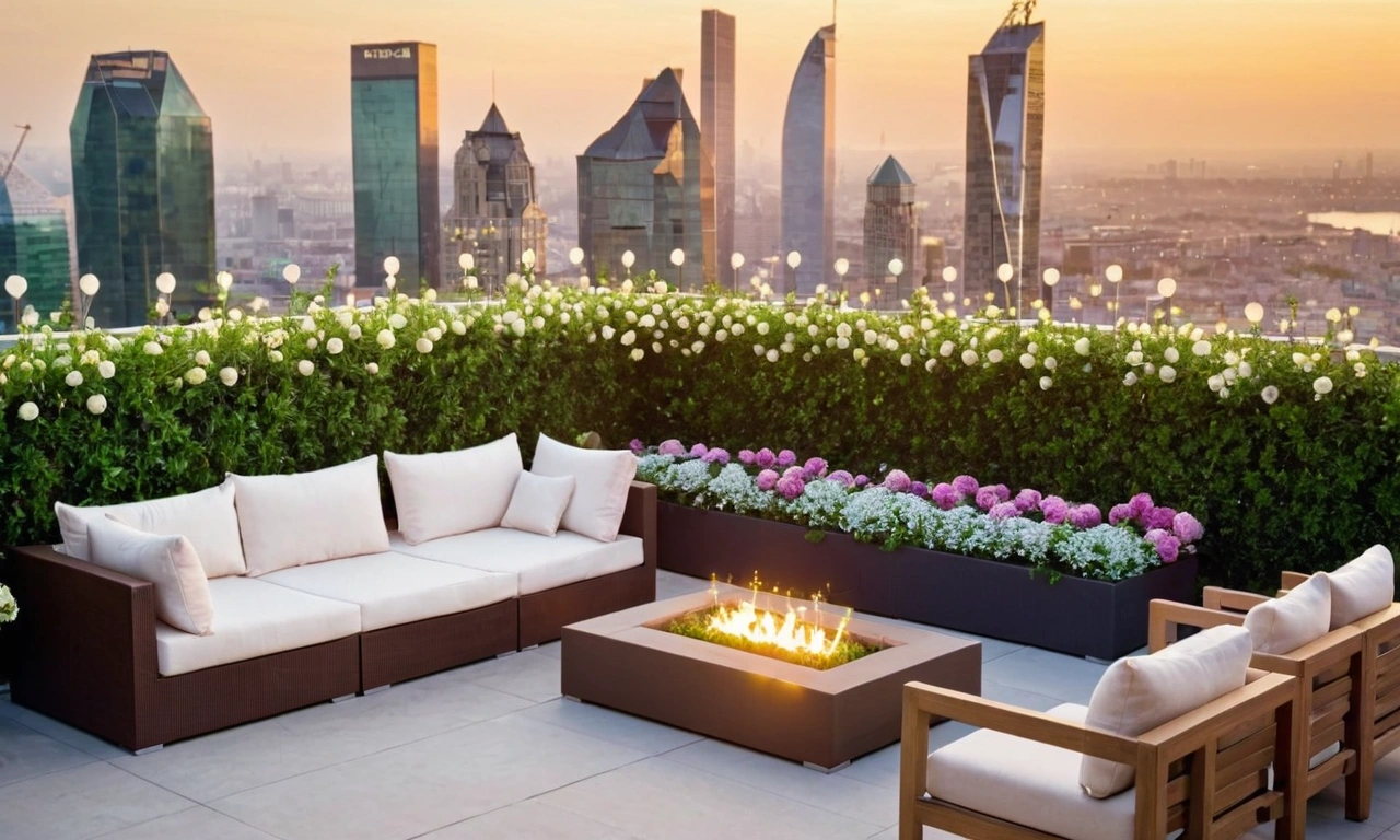 Создание городского сада на крыше в стиле Лофт