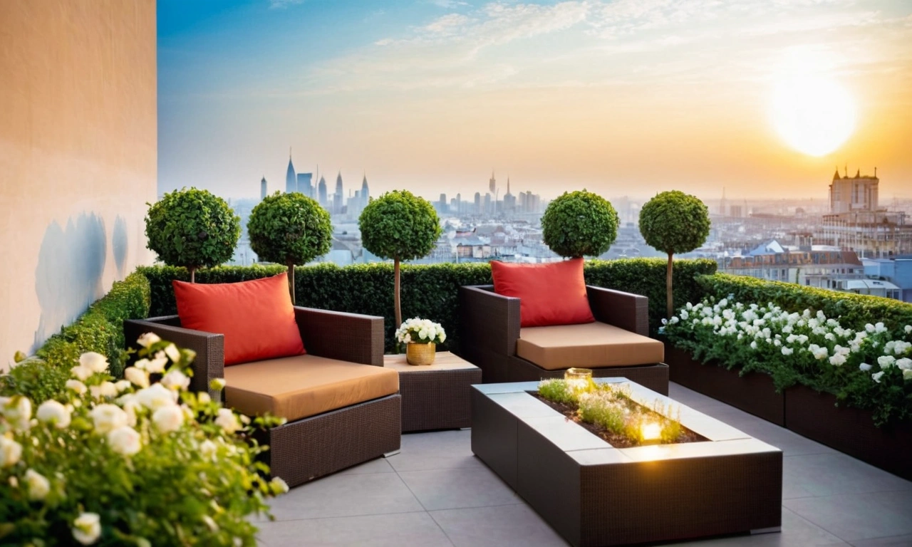 Уход за городским садом на крыше в стиле Лофт