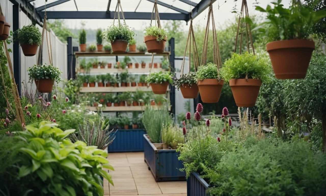 Ландшафтный дизайн в стиле Лофт: использование контейнерных растений и висячих горшков