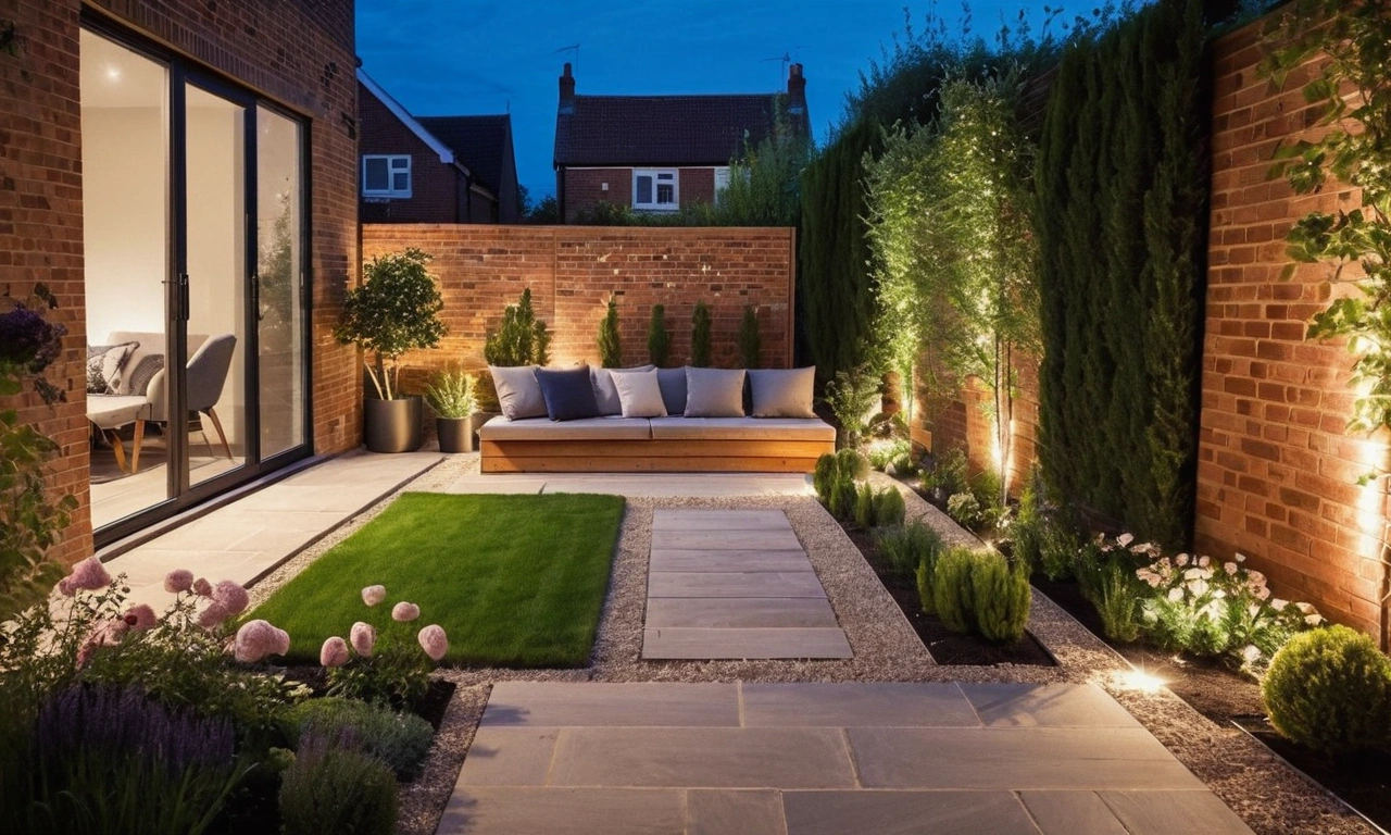 Освещение и декоративные элементы в ландшафтном дизайне в стиле Лофт