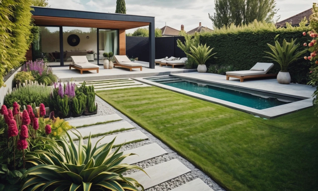 Ландшафтный дизайн в стиле Лофт: использование контрастов и разных текстур