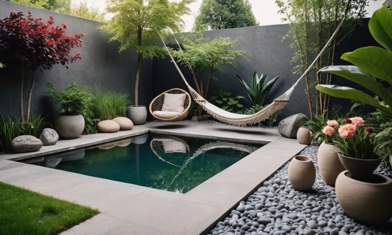 Использование дерева и металла позволяет достичь гармоничного сочетания стилей в оформлении городского сада