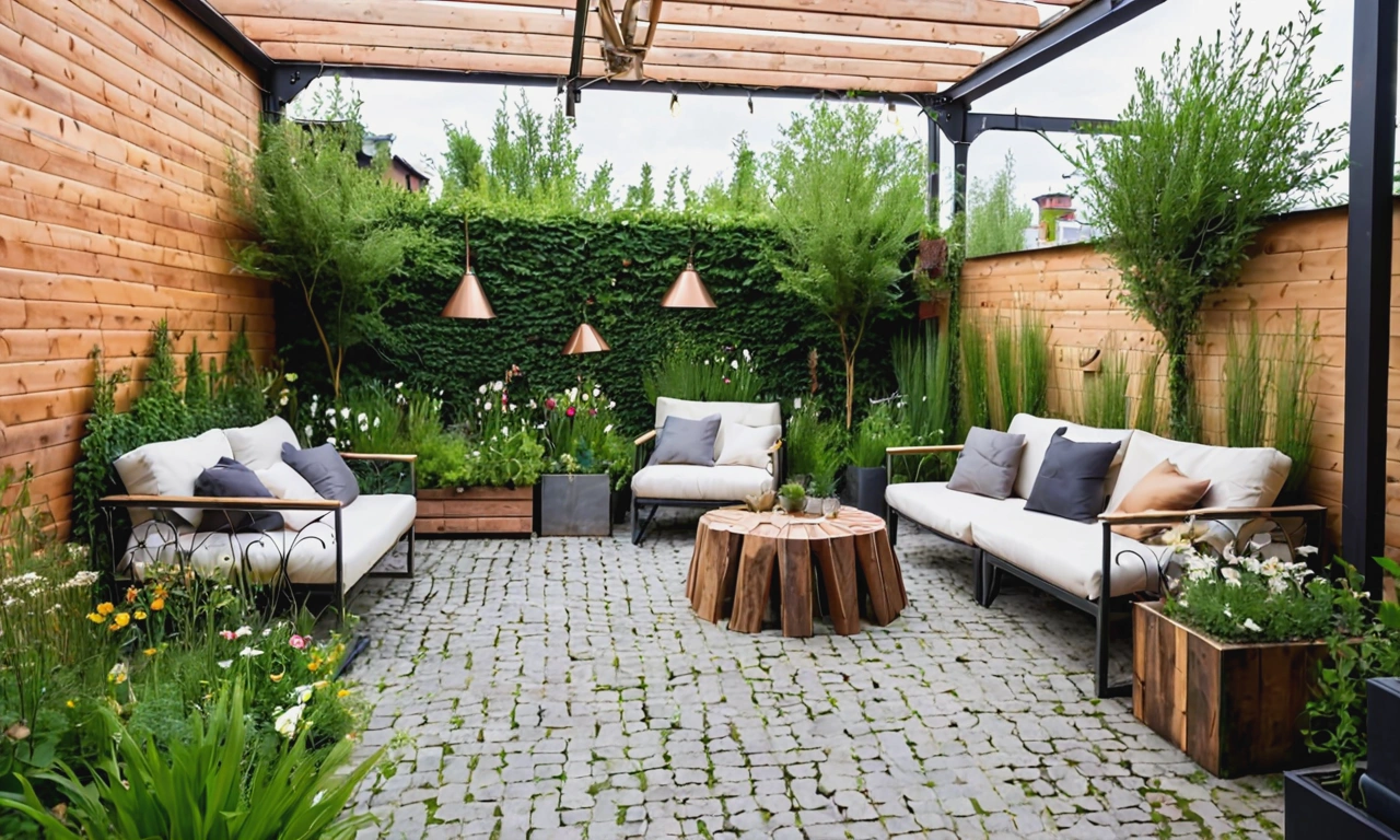 Эко-лофт в саду: сочетание природных материалов и современного дизайна