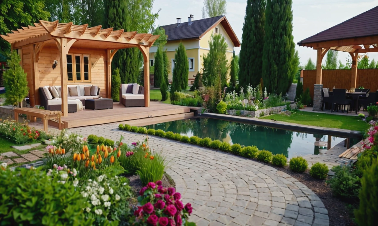 Естественность в городском оазисе: сочетание бетона и зелени в лофт-саду