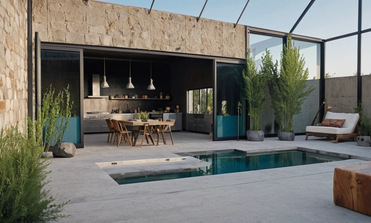 Типичные элементы ландшафтного дизайна в стиле Лофт