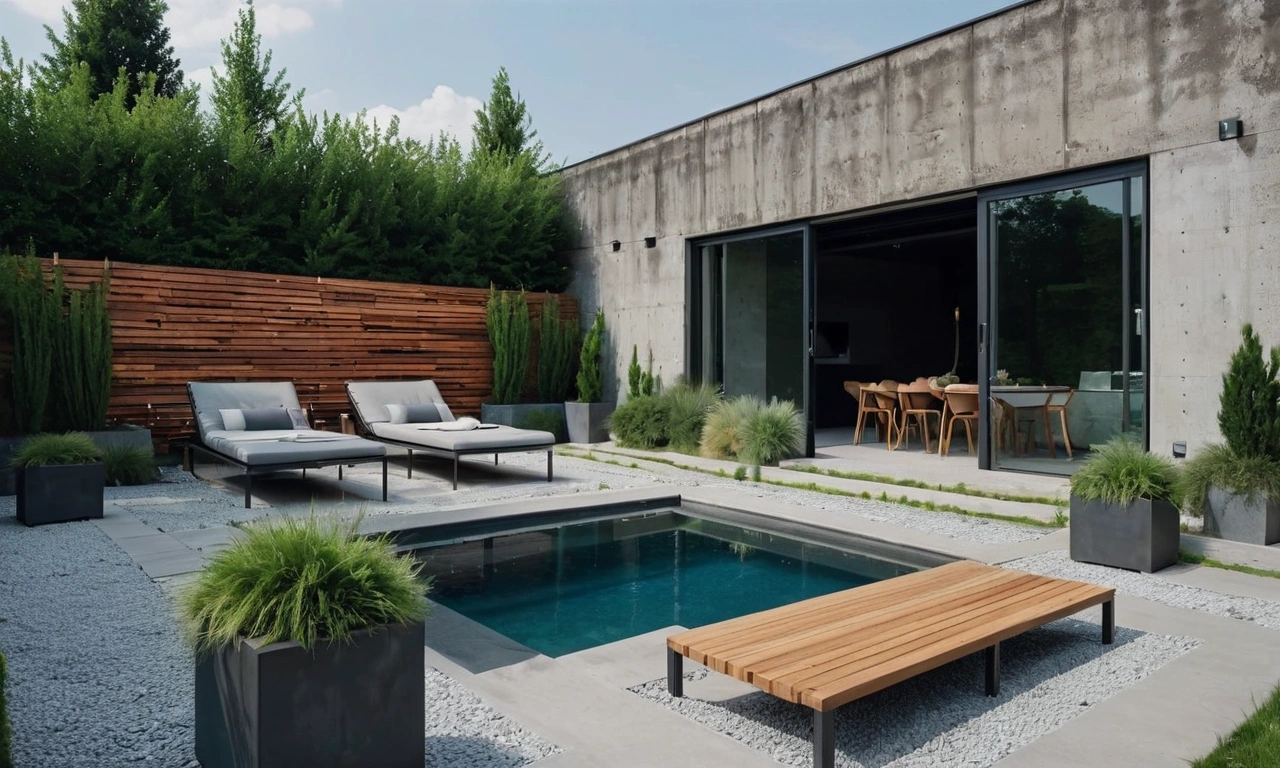 Примеры реализации ландшафтного дизайна в стиле Лофт