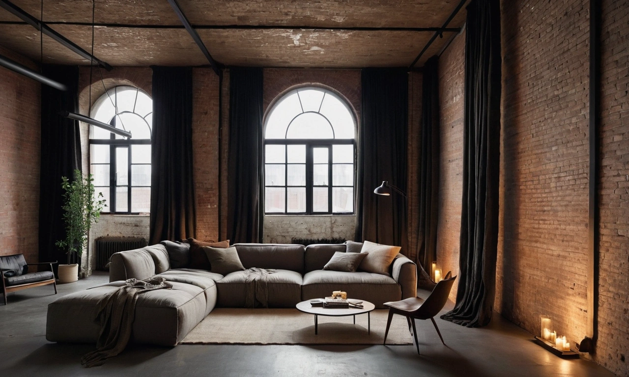 Аксессуары и декор из текстиля для завершения образа лофт-интерьера