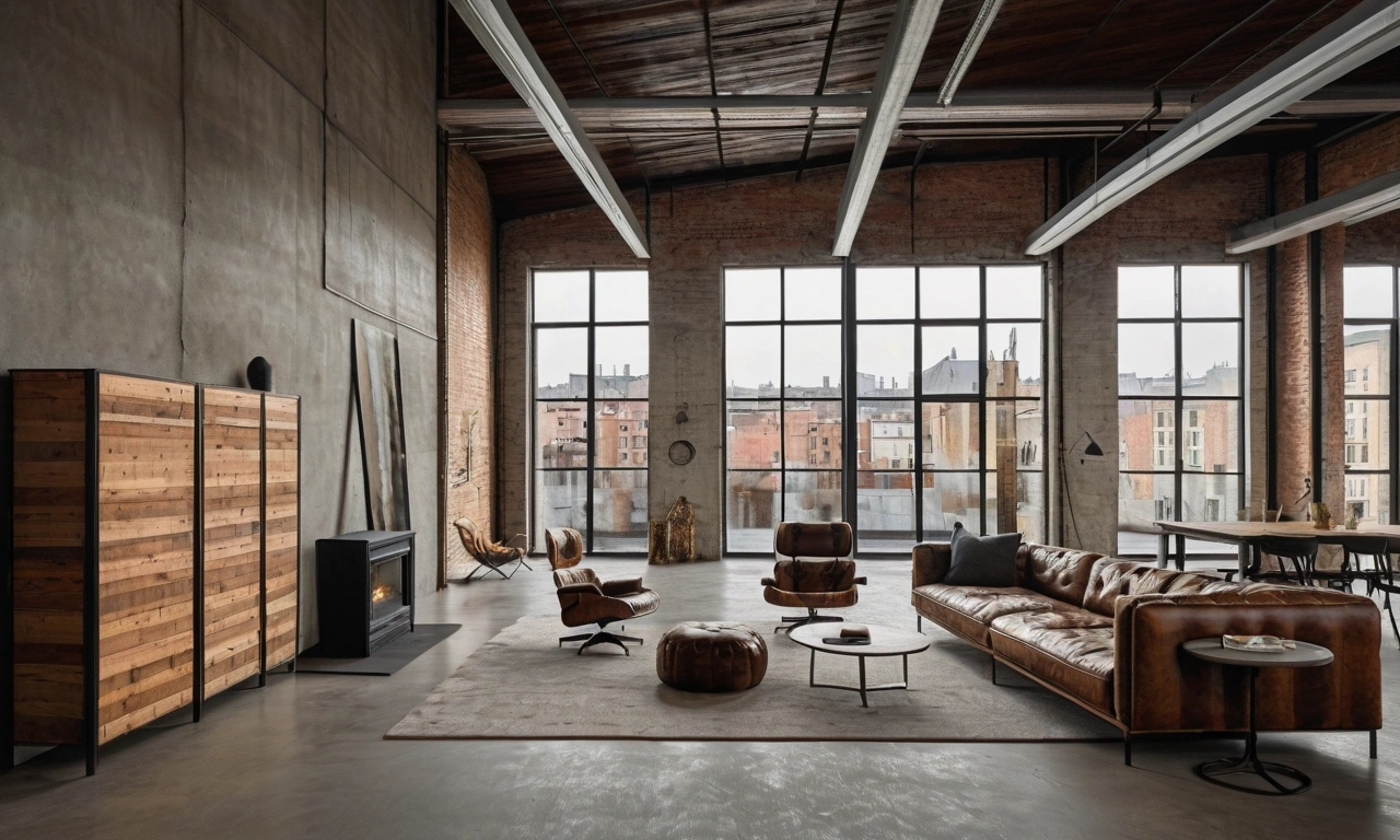 Дизайн интерьера в стиле Лофт после реставрации