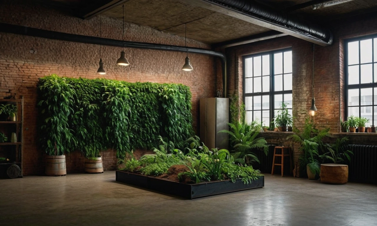 Преимущества использования растений в интерьере Лофт: