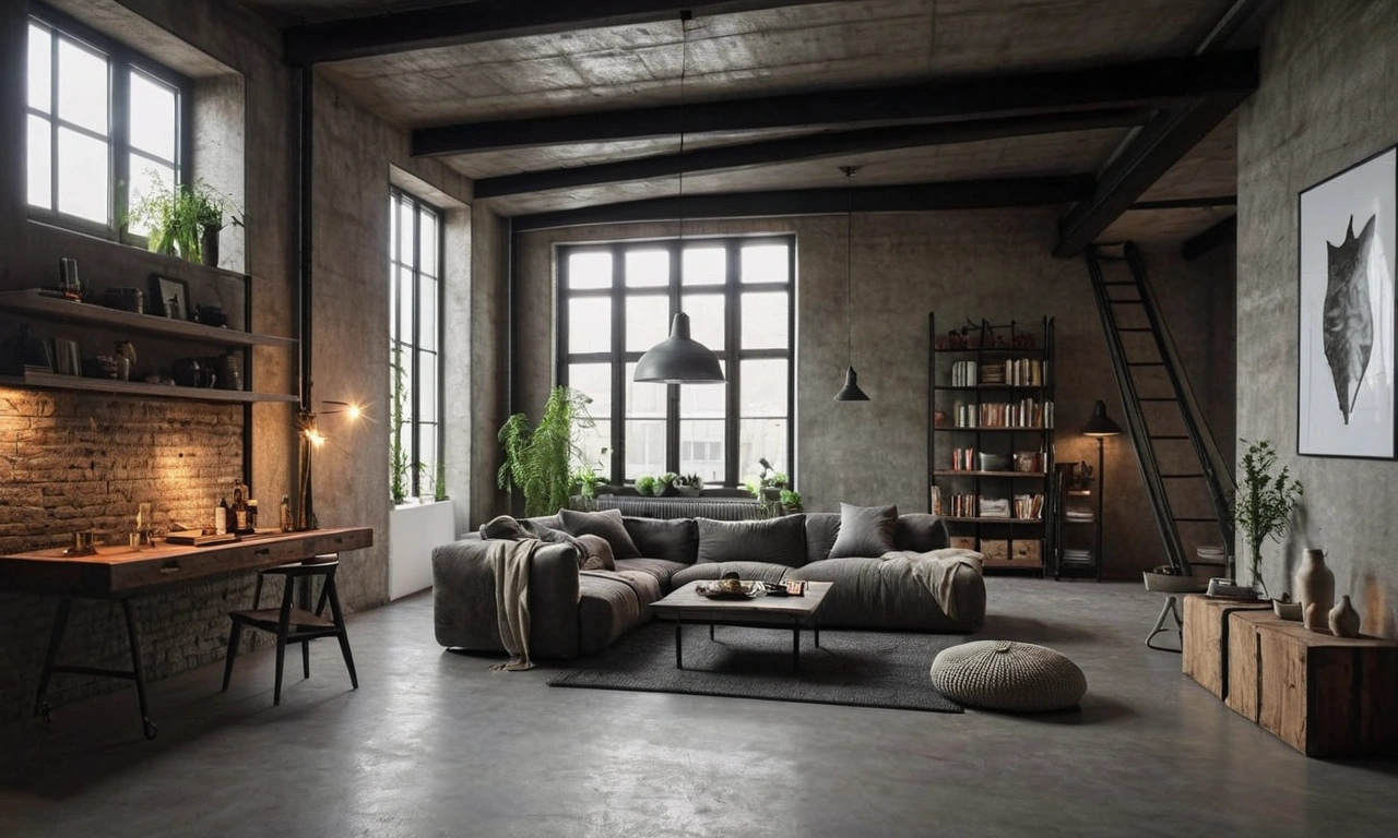 Сочетание современных технологий и старых материалов в Лофт-дизайне
