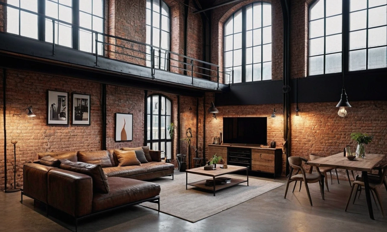 Использование декоративных элементов при открытых планах и высоких потолках