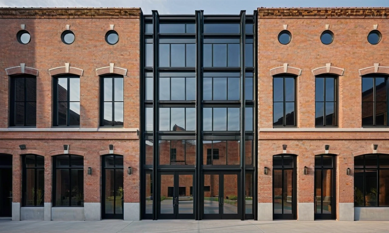 Большие окна и высокие потолки