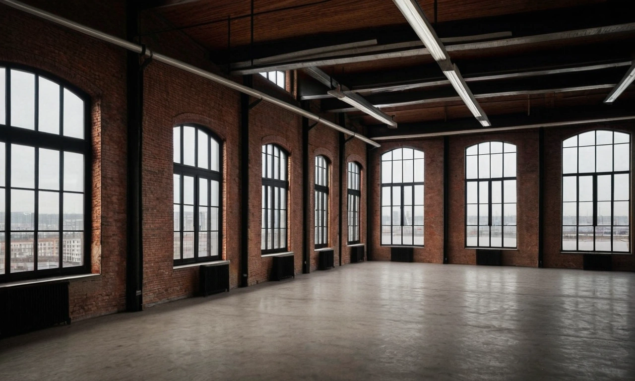 Использование металла и стекла в архитектуре и фасаде в стиле Лофт