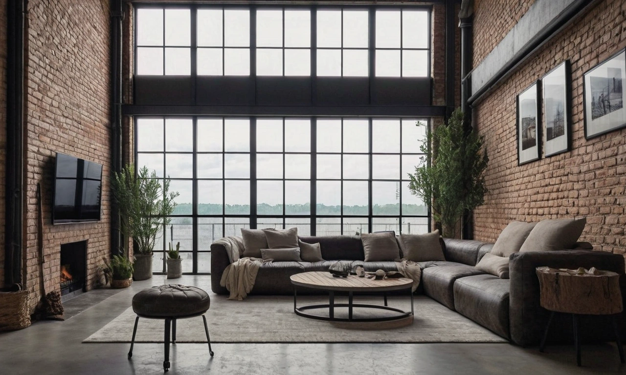 Создайте пространство с высокими потолками и большими окнами