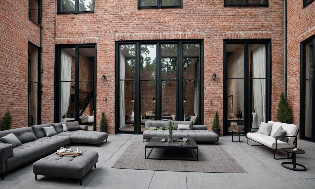 Красные и темно-коричневые цвета для акцентов