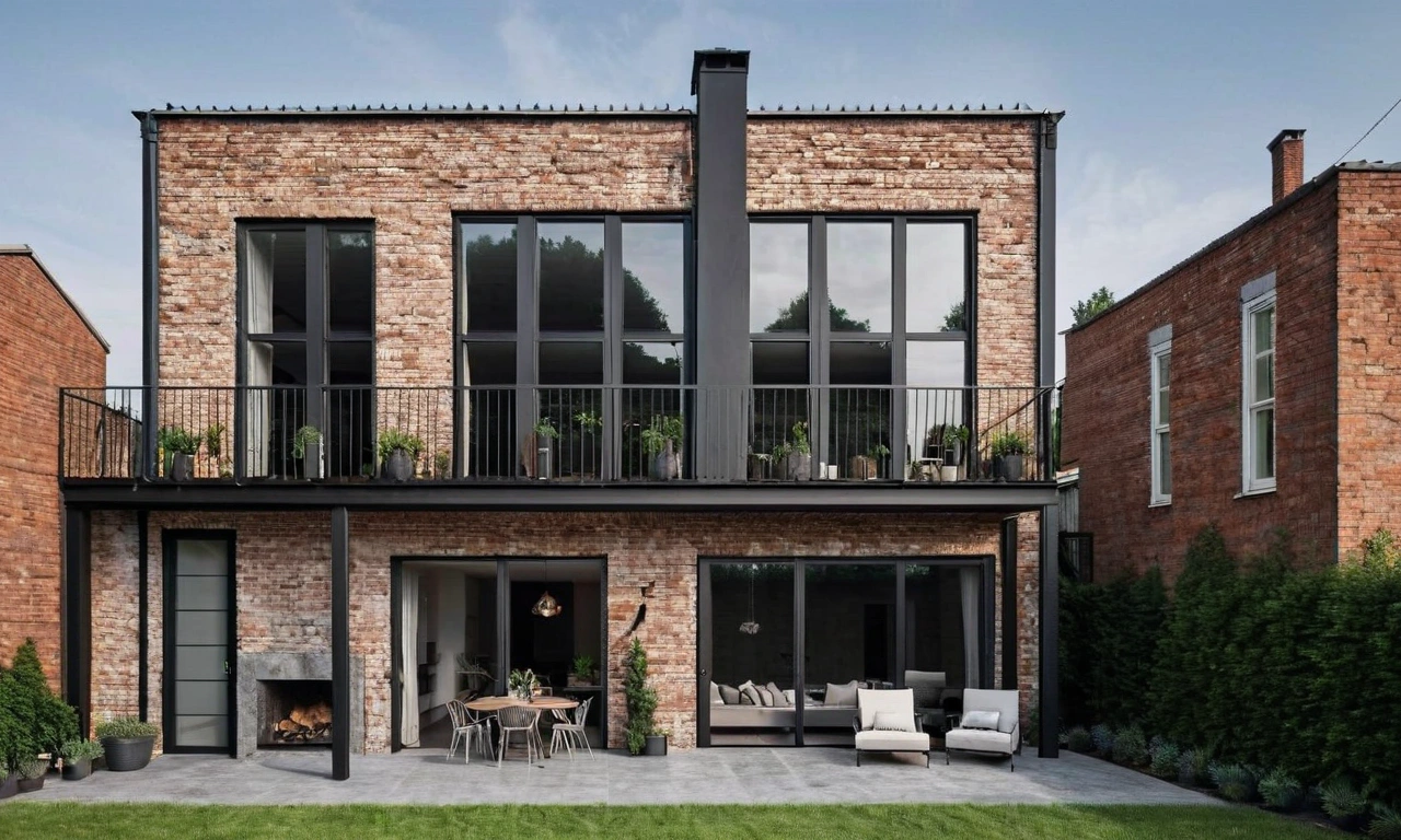 Популярные цветовые решения для фасада в стиле Лофт