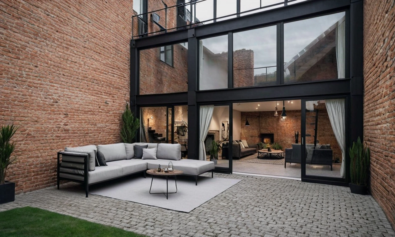 Использование кирпича в архитектуре Лофт