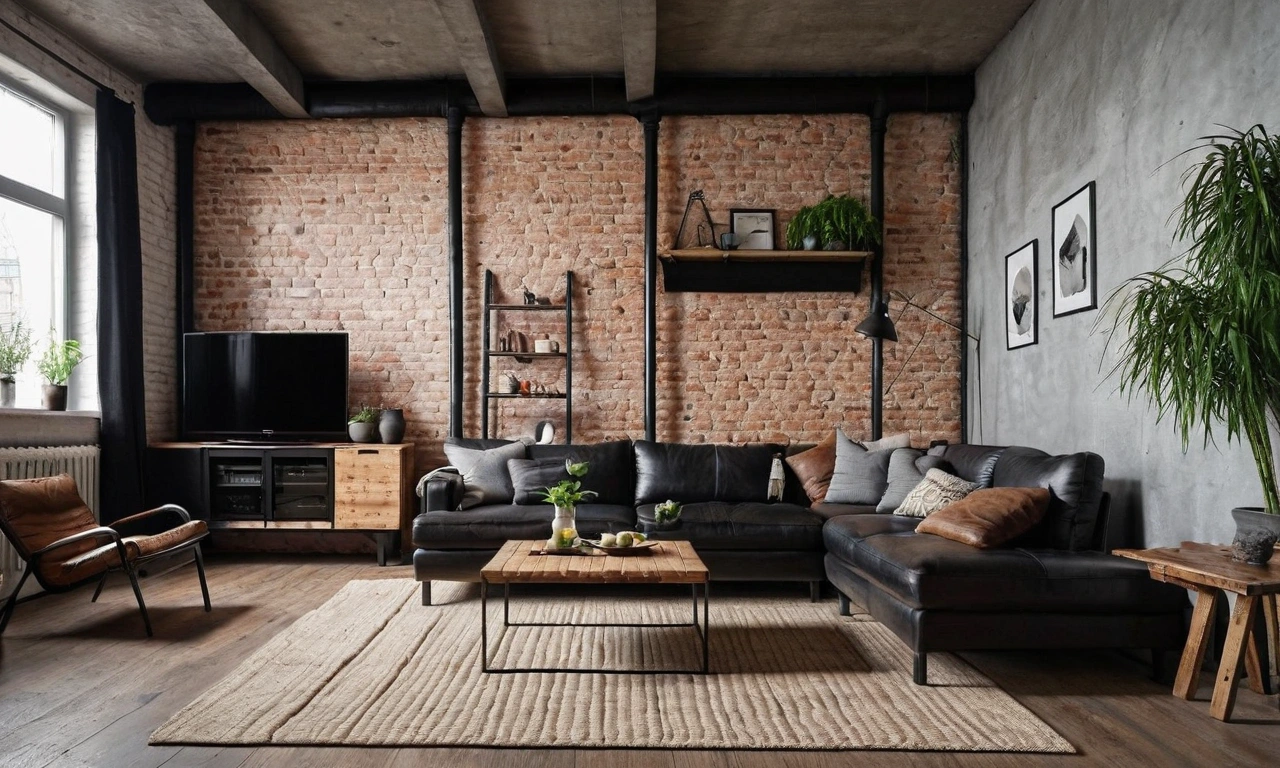Отделка стен в стиле Лофт
