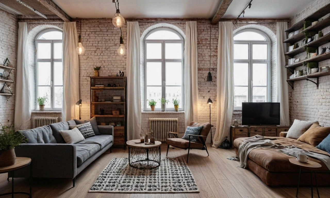 Отделочные работы в стиле Лофт: использование стекла и открытости пространства