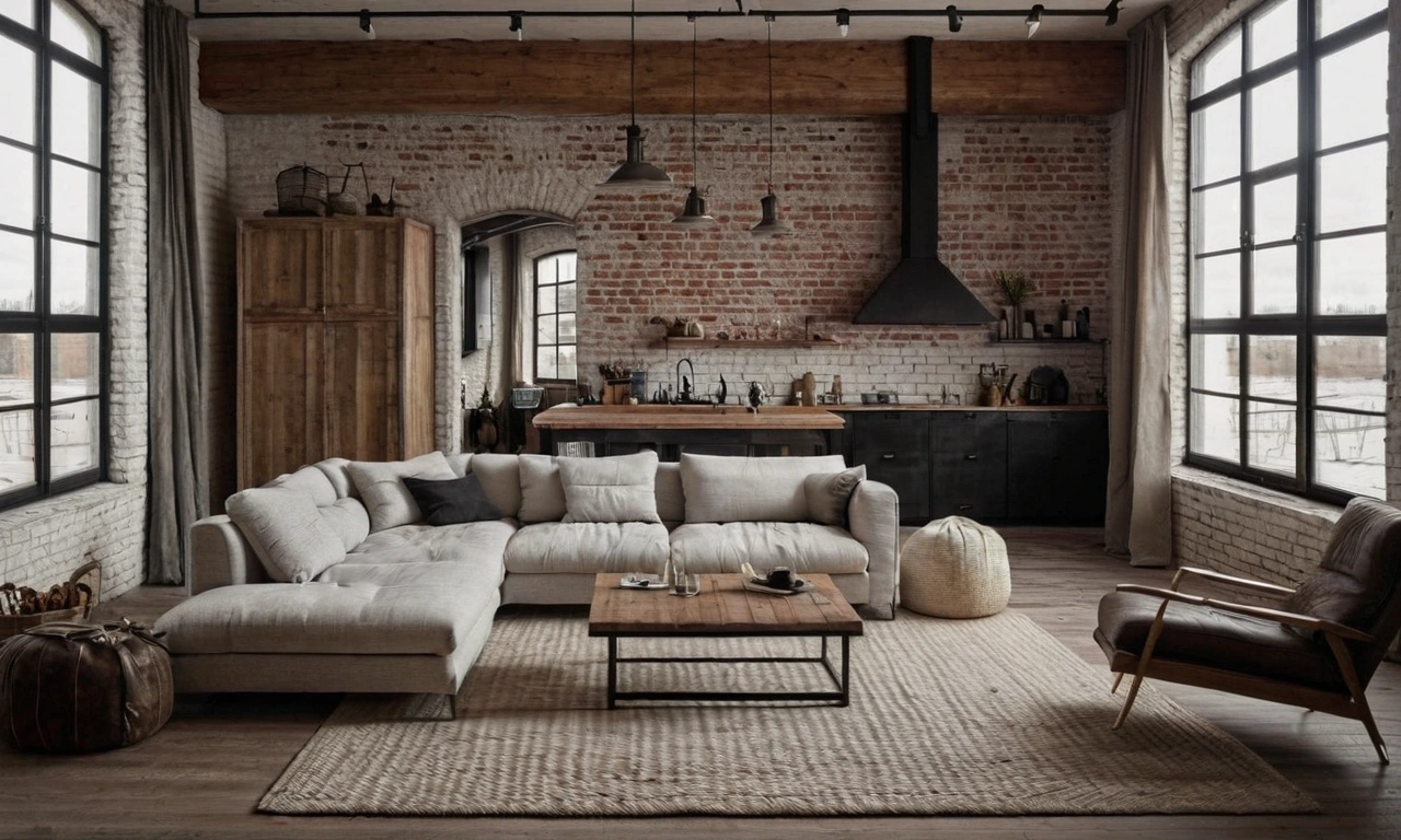 Использование стекла для придания индустриальности и светотени