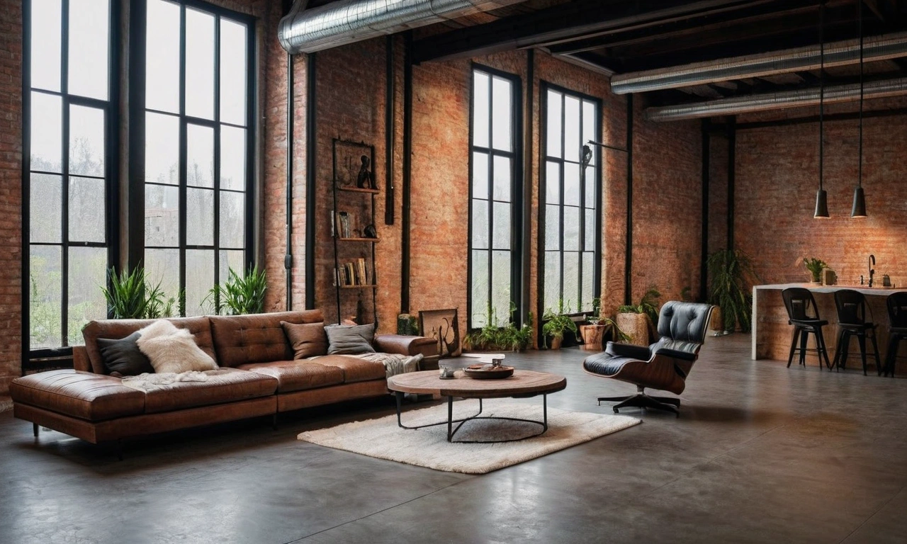 Освещение и акценты для завершения атмосферы Лофт