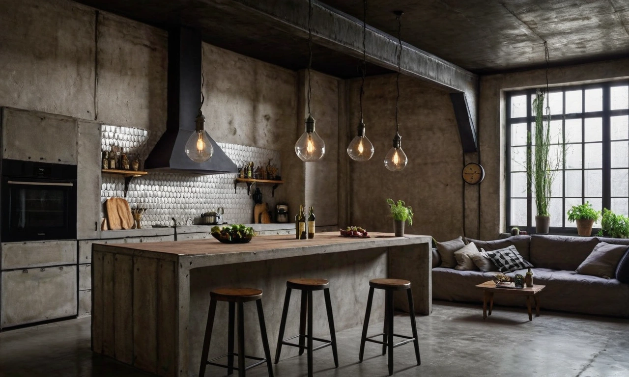 Бетон в стиле Лофт: современность и эстетика