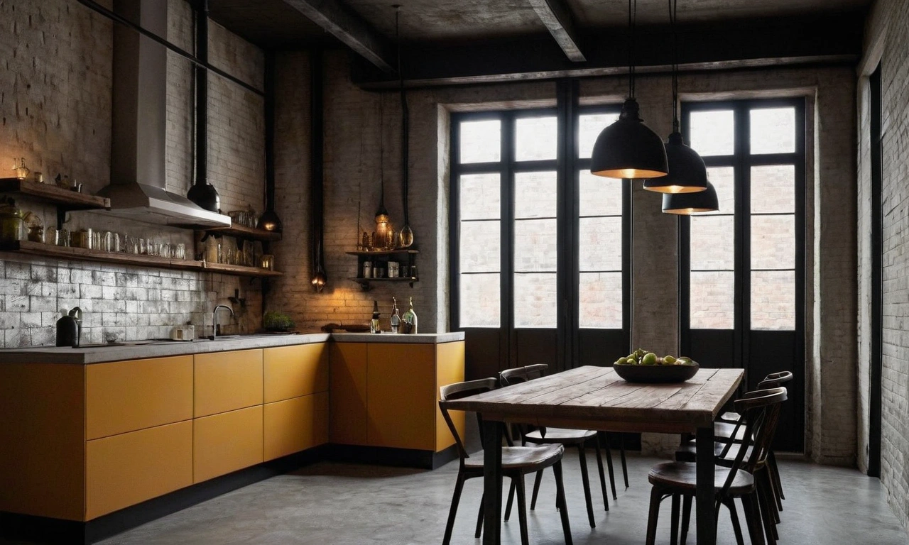 Лофт в дизайне кухни: практичные решения и кулинарные тренды