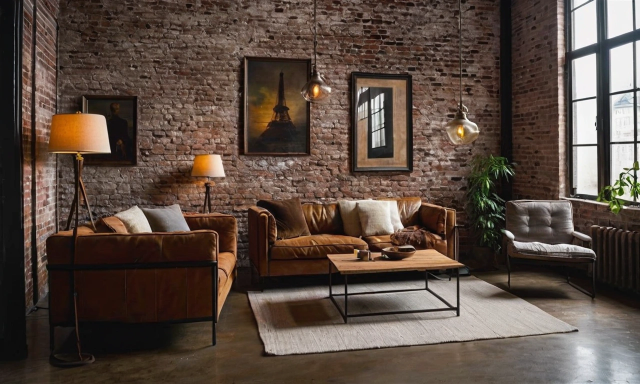 Использование разных текстур и фактур в стиле Лофт