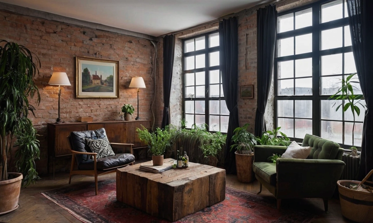 Вдохновение от природных материалов: использование дерева и камня в отделочных работах в стиле Лофт