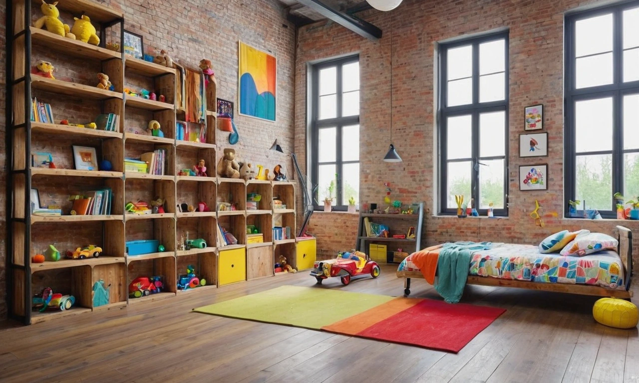 Выбор цветовой гаммы для лофт-детской комнаты