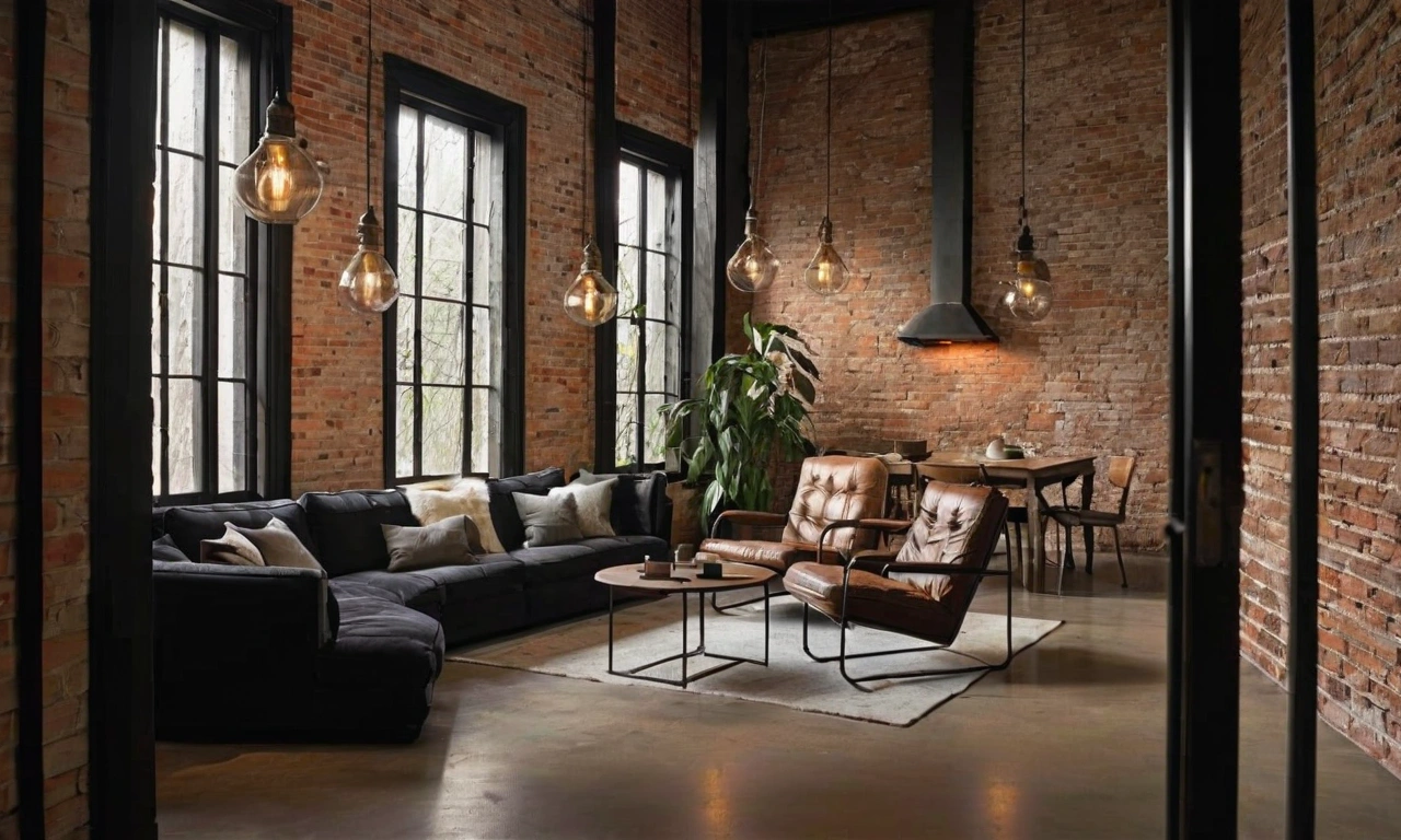 Цветовая гамма и материалы в интерьере Лофт