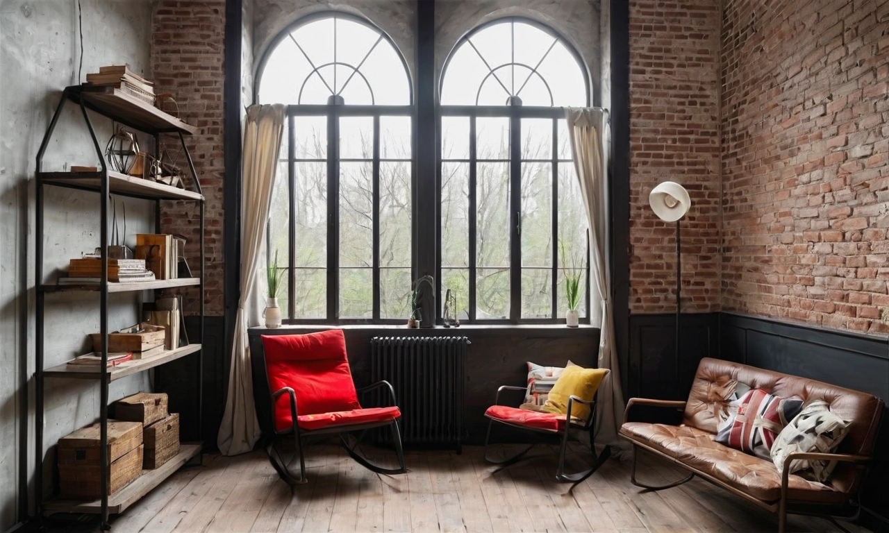 Индустриальный стиль в лофте