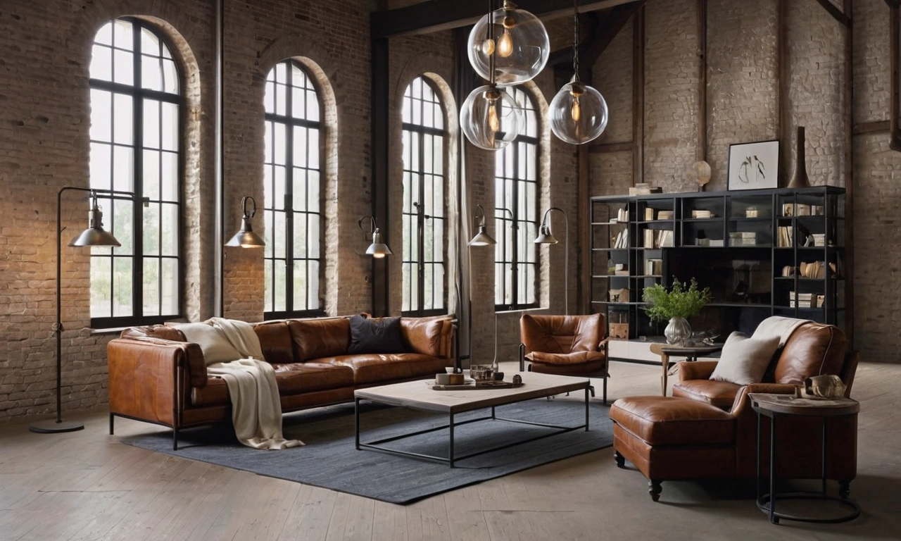 Планирование гостиной в лофт-стиле