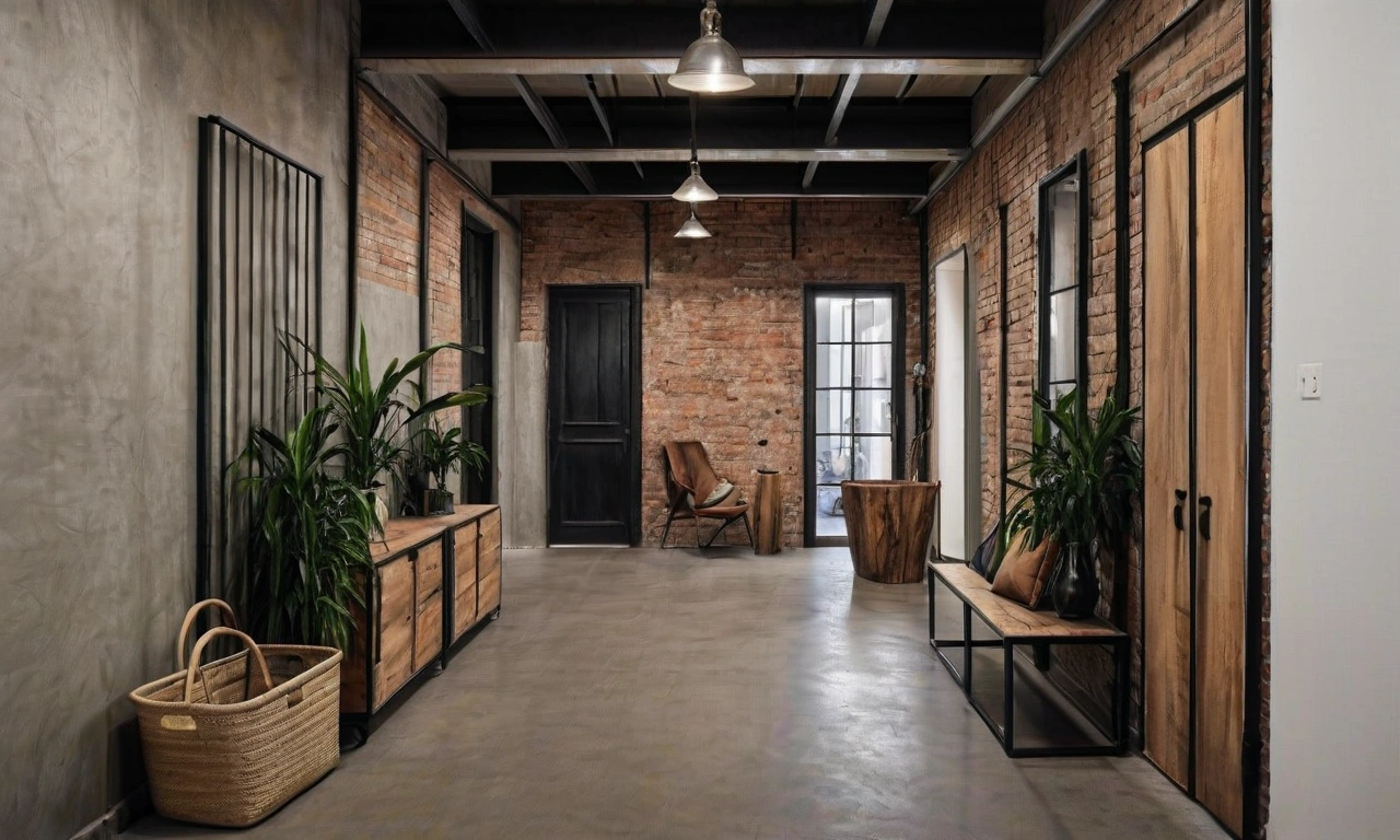 Удобная мебель для лофт-прихожей: от вешалок до обувных шкафов