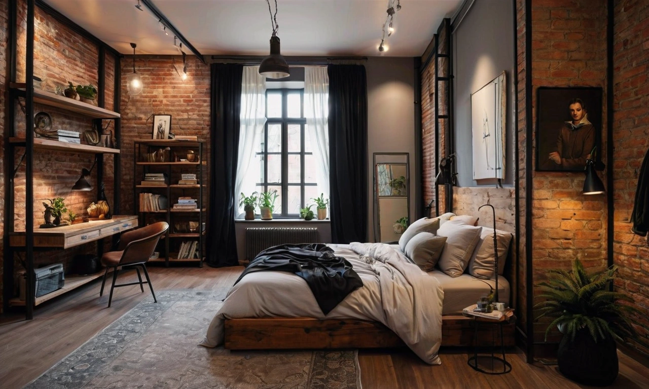Создание стиля Лофт в спальной комнате
