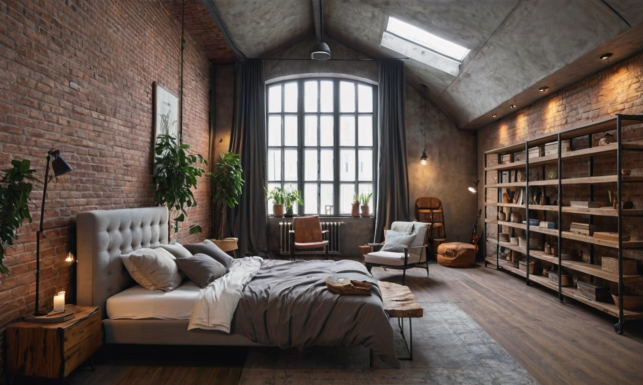 Подчеркните стиль Лофт в спальной комнате с помощью подходящих инструментов и оборудования