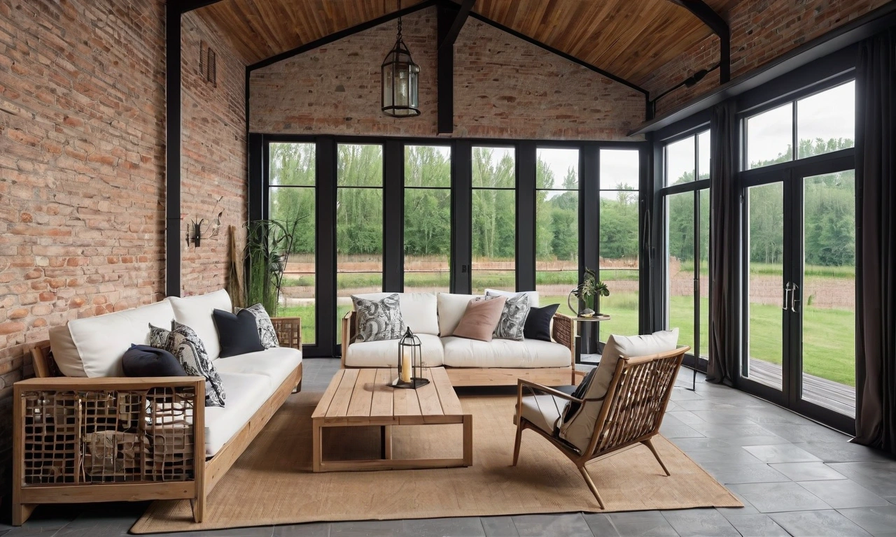 Металлические и стеклянные элементы декора в лофт-стиле