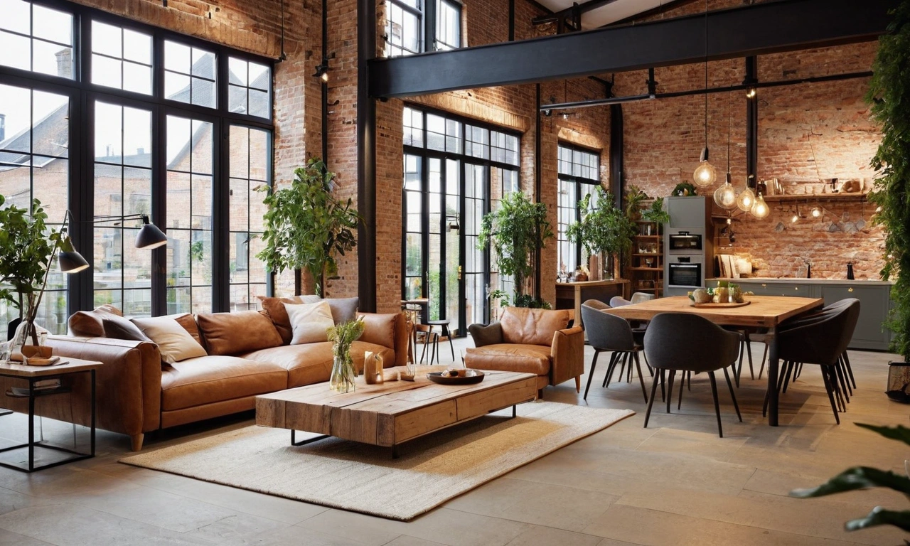Преимущества лофт-интерьера в гостиной