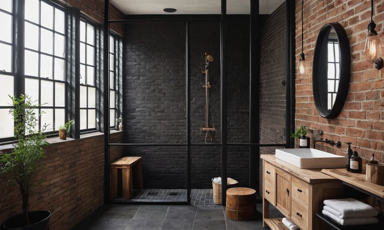 Стеклянные перегородки в стиле лофт для пространственного разделения