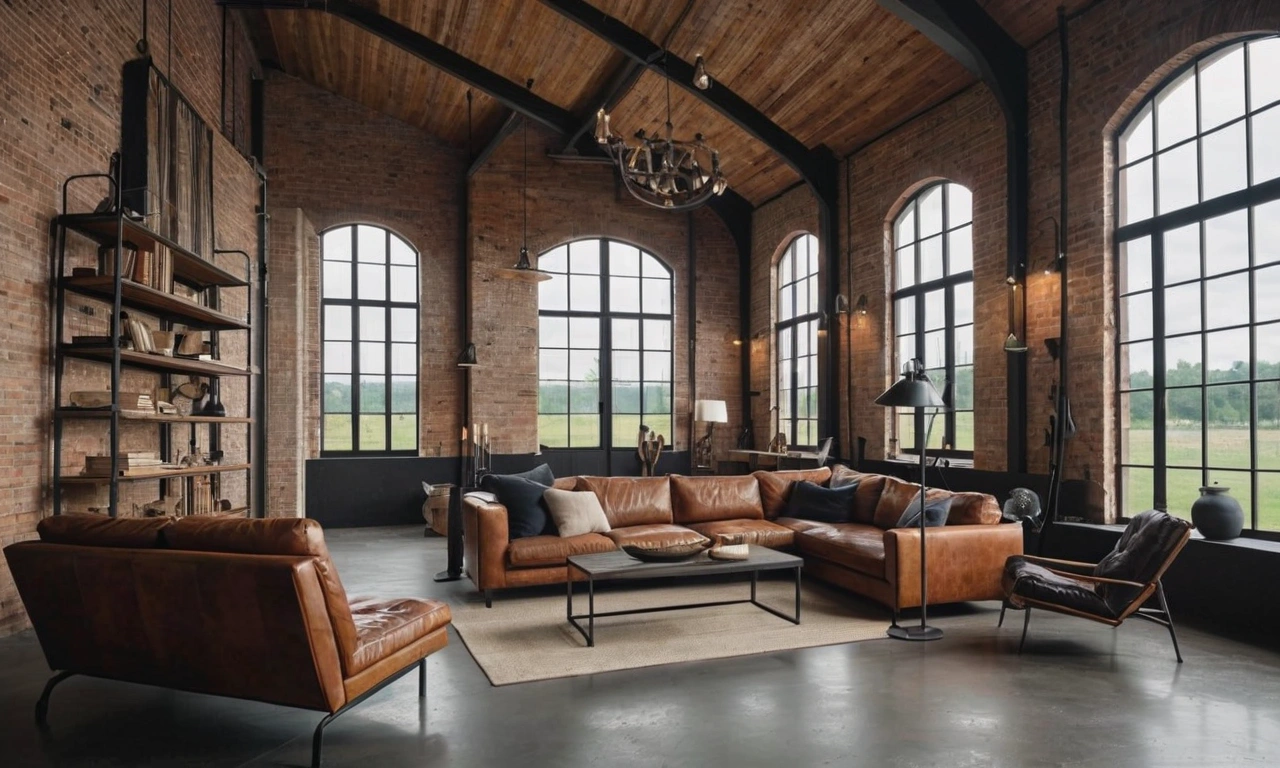 Кирпичная отделка: живой фон Лофт-интерьера