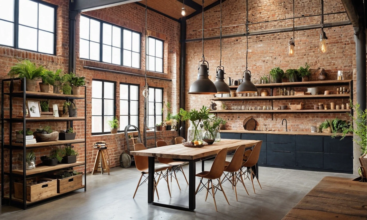 Правильное сочетание старых строительных материалов в стиле лофт
