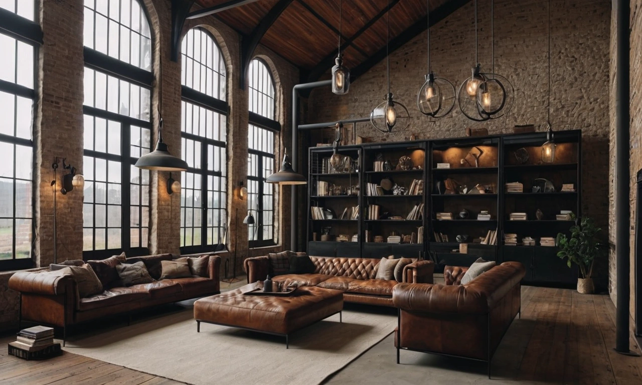 Украшение стен и окон в Лофт-стиле