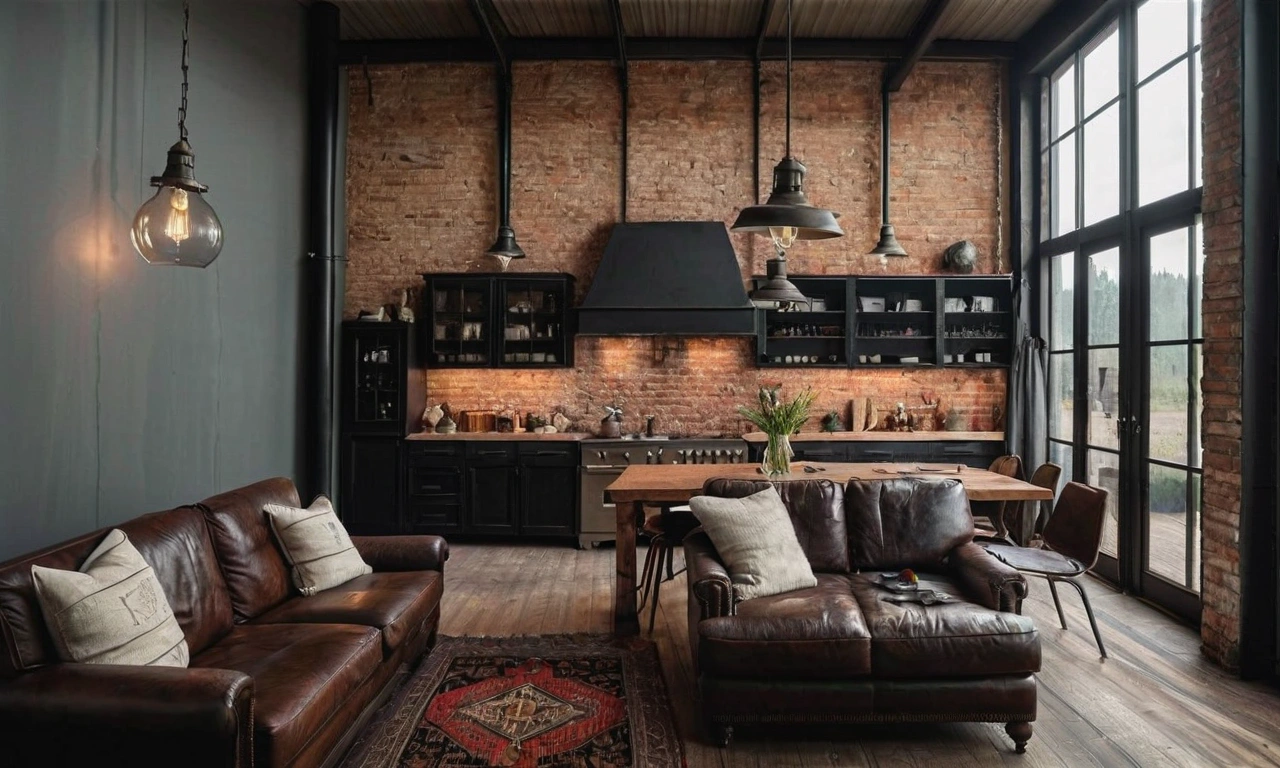 Подбор ламината в стиле лофт