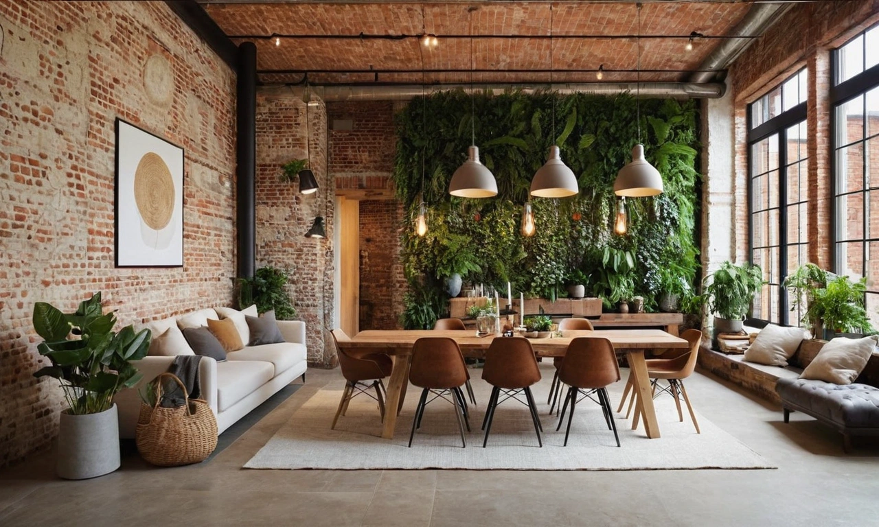 Дерево: природная теплота в лофт интерьере