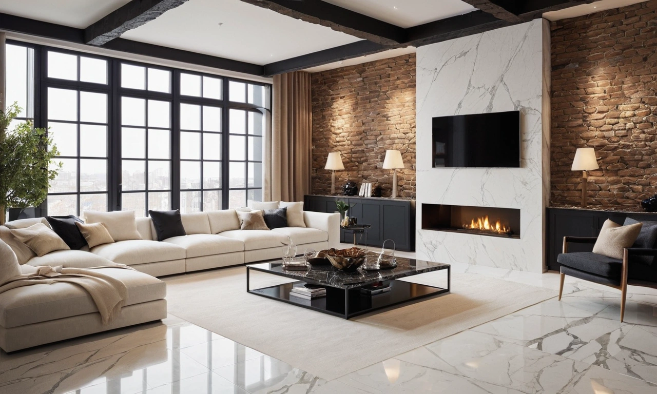 Лофт-тренды: использование камня и мрамора в интерьере